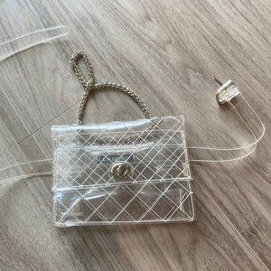 LA Express (Urban Planet) clear belt bag with chain strap, excellent condition